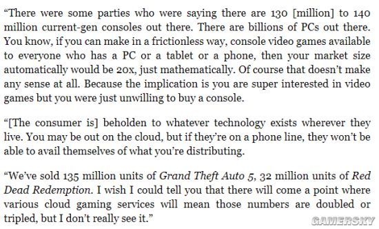 【单机】Take-Two总裁Strauss Zelnick疑云游戏未来 并未看到游戏销量因云游戏而增长