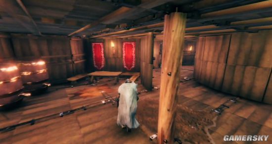 【单机】玩家在《Valheim: 英灵神殿》中搭建千年隼 原木材料细致还原