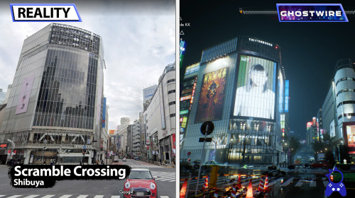 【单机】《幽灵线：东京》游戏画面与现实世界对比 画面精致绚丽不失真