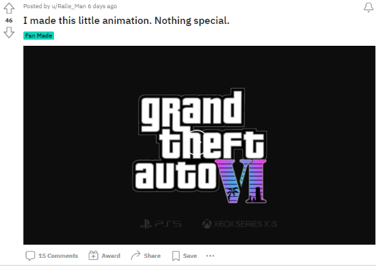 【单机】玩家自己为《GTA6》设计Logo 有罪恶都市内味了